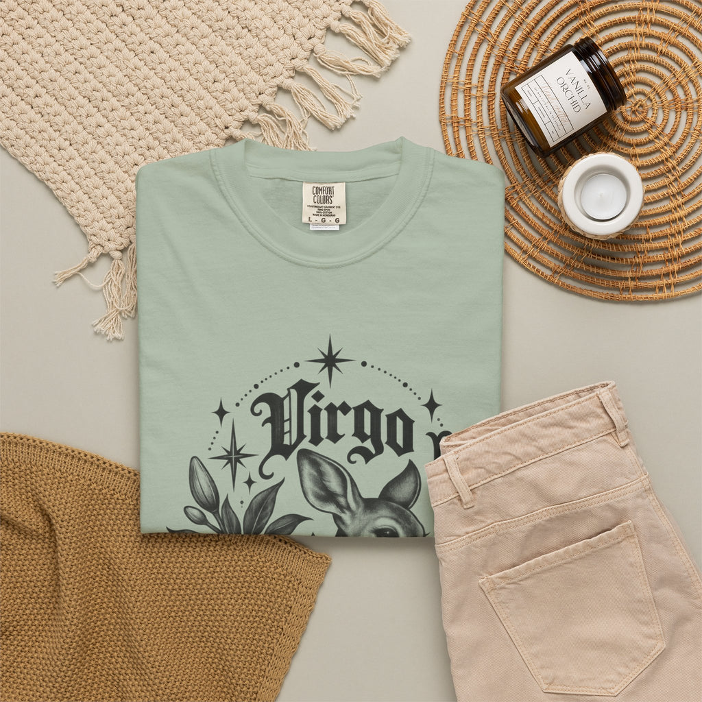 Virgo Zodiac T-Shirt — 'Virgo ' Floral Deer Astrology Tee