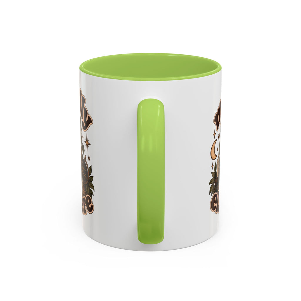 Mentally Elsewhere Mug — Black Cat Celestial Ceramic Coffee Mug