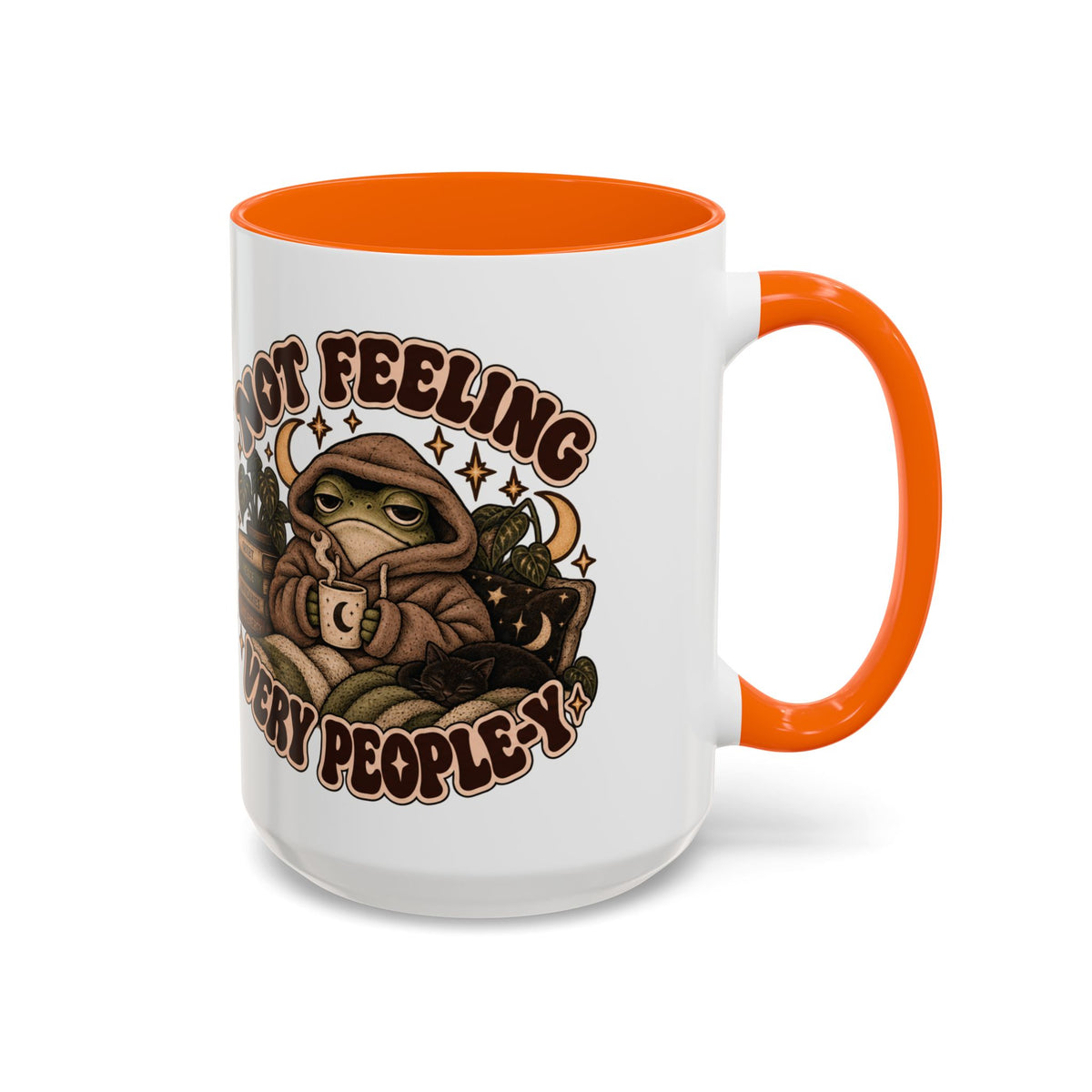 Not Feeling Very Peopley Mug — Cozy Frog Introvert Ceramic Coffee Mug