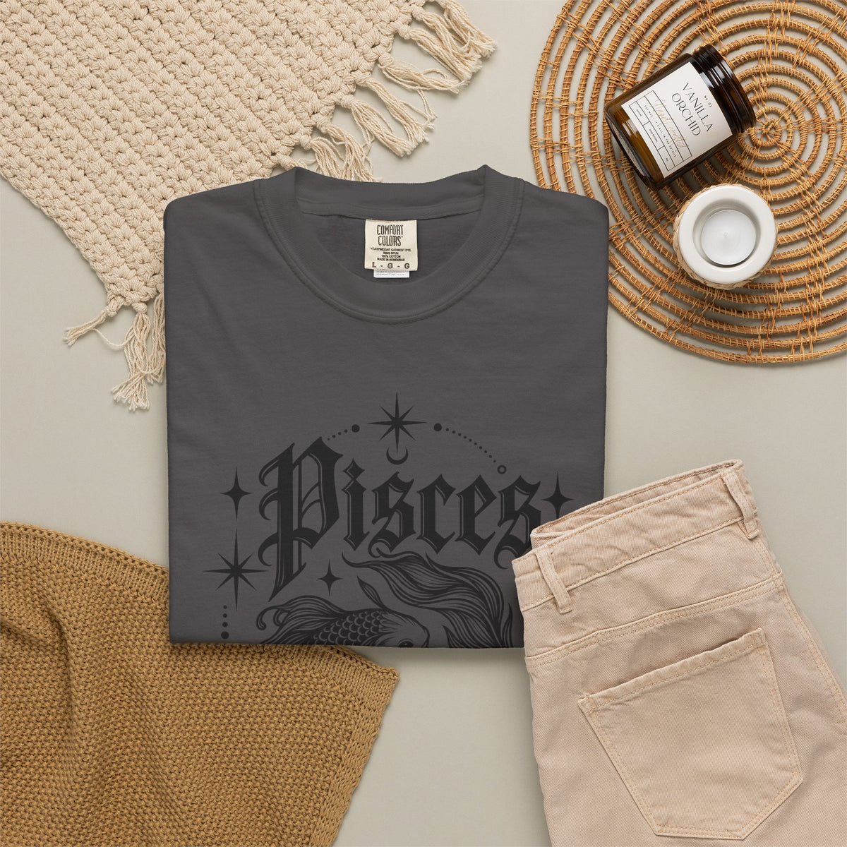 Pisces Zodiac T-Shirt — Vintage Fish Astrology Tee