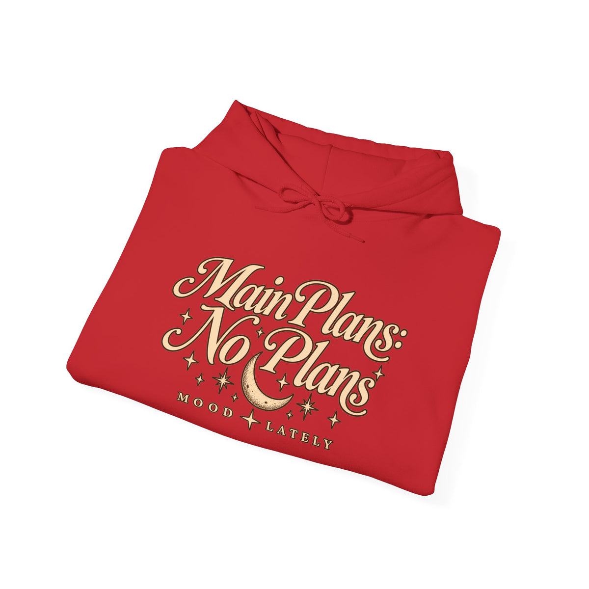 Main Plans No Plans Hoodie — Cozy Retro Graphic Pullover
