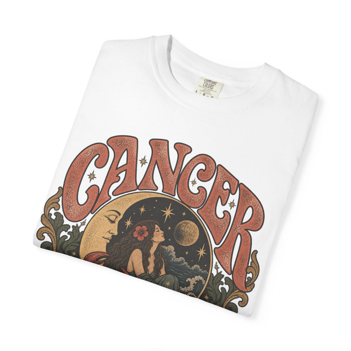 Vintage Cancer Zodiac Tee — Retro Celestial Astrology T-Shirt