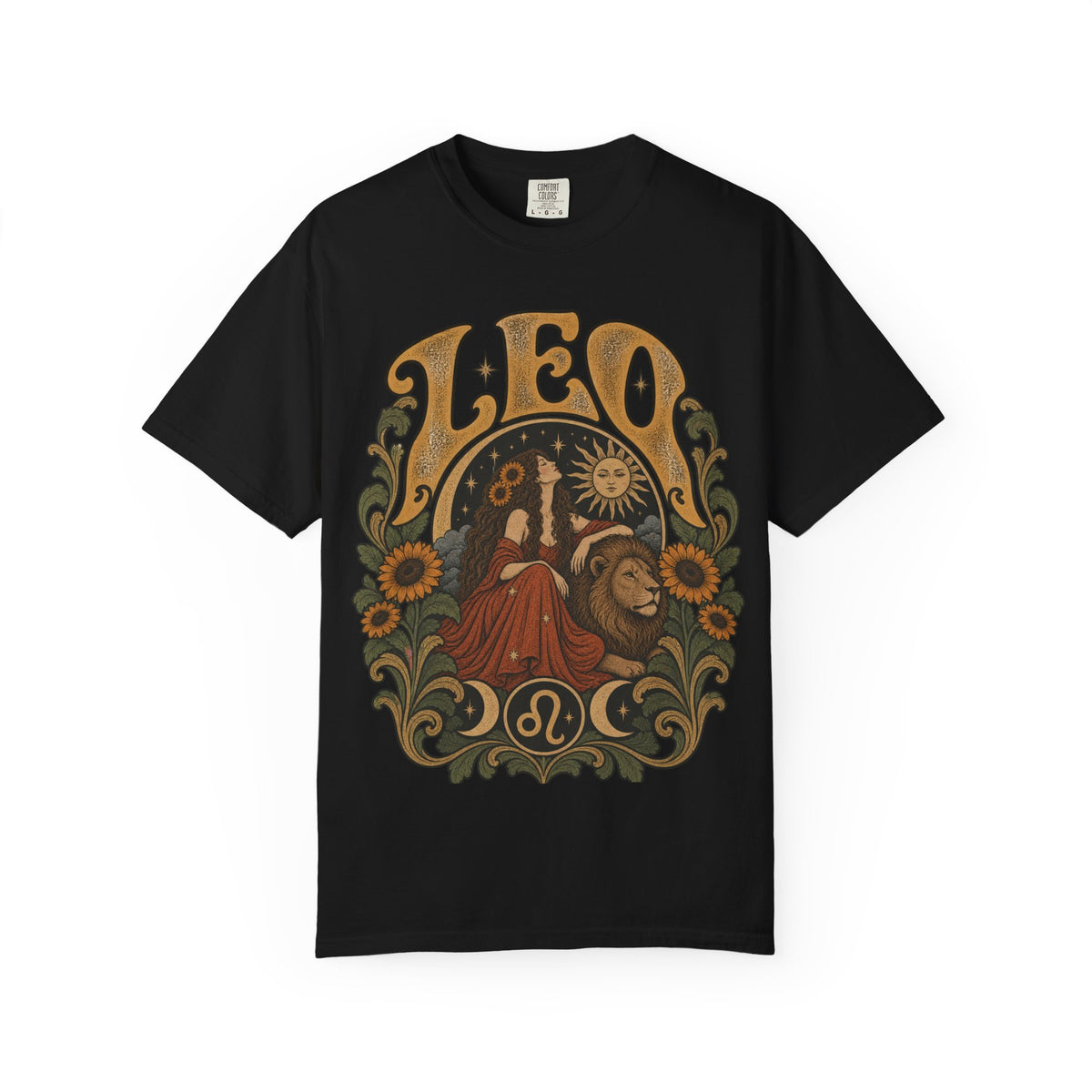Vintage Leo Zodiac Tee — Retro Celestial Lion Astrology T-Shirt