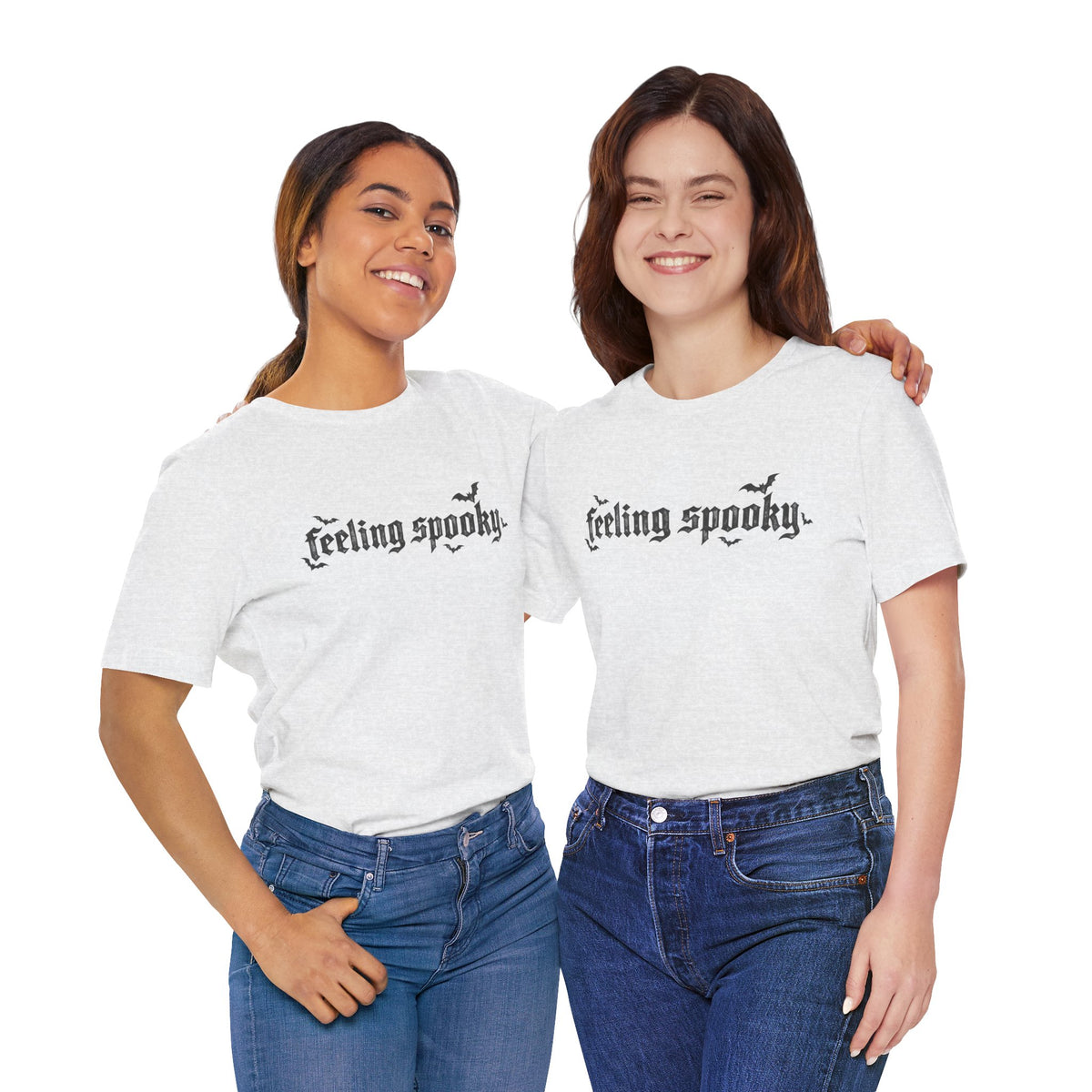 Feeling Spooky T-Shirt — Gothic Halloween Tee with Bats