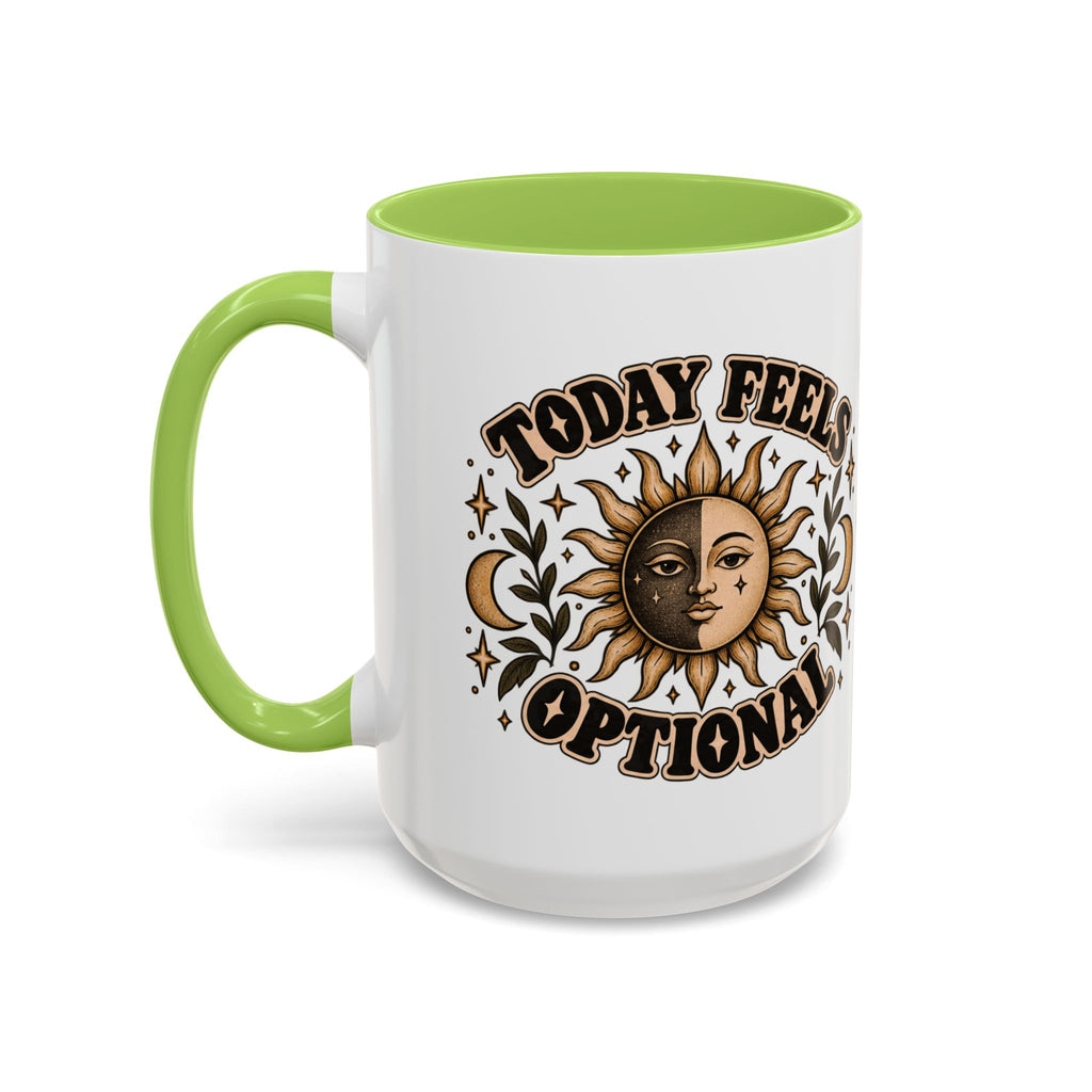 Today Feels Optional Mug — Vintage Sun & Moon Ceramic Coffee Mug