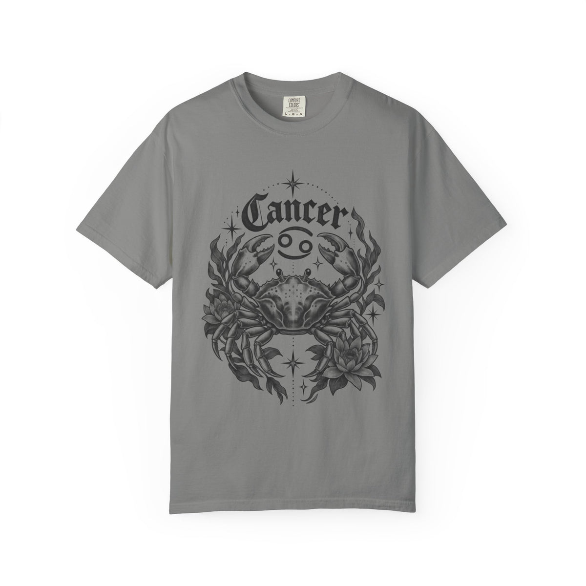 Cancer Zodiac T-Shirt — Floral Crab Astrology Tee