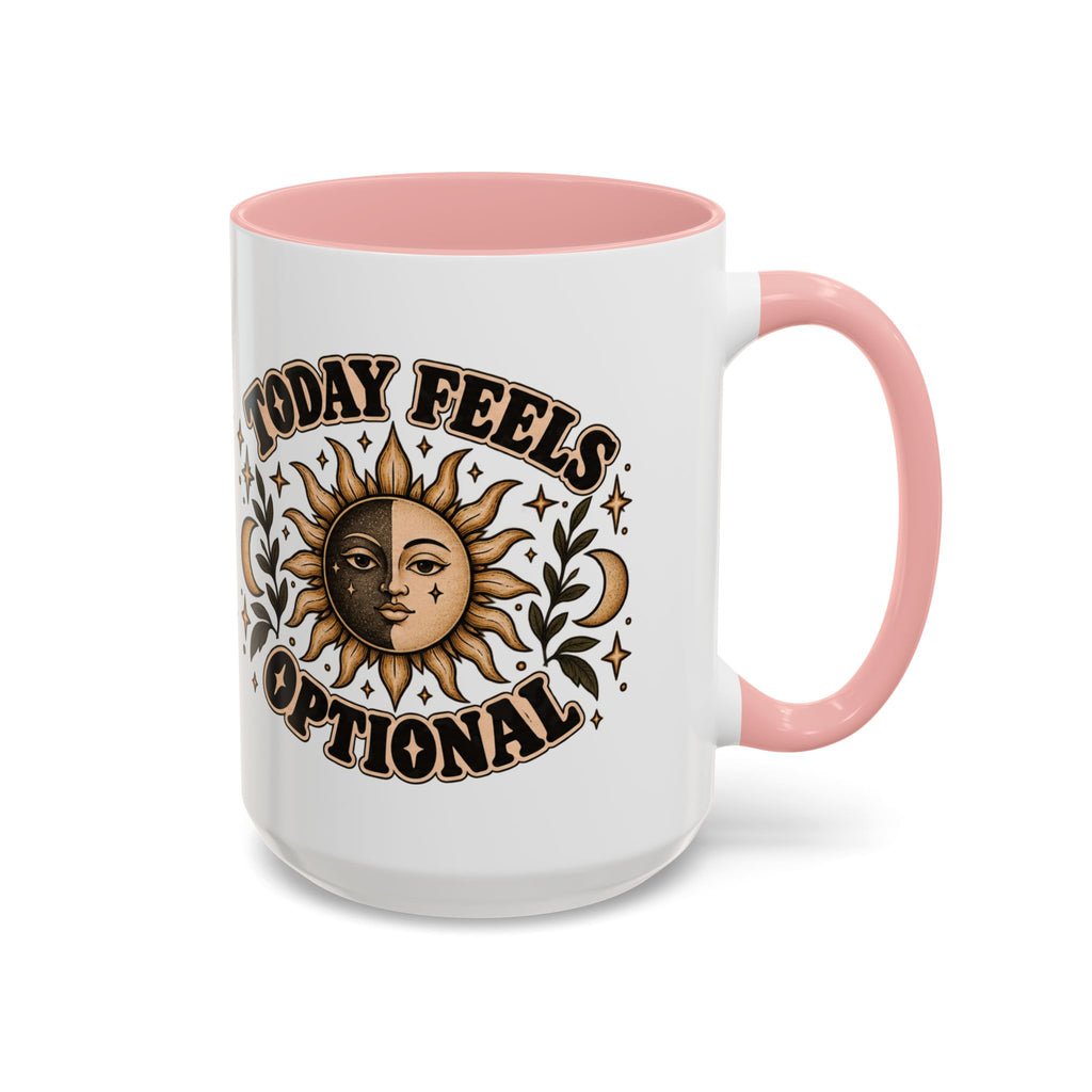 Today Feels Optional Mug — Vintage Sun & Moon Ceramic Coffee Mug