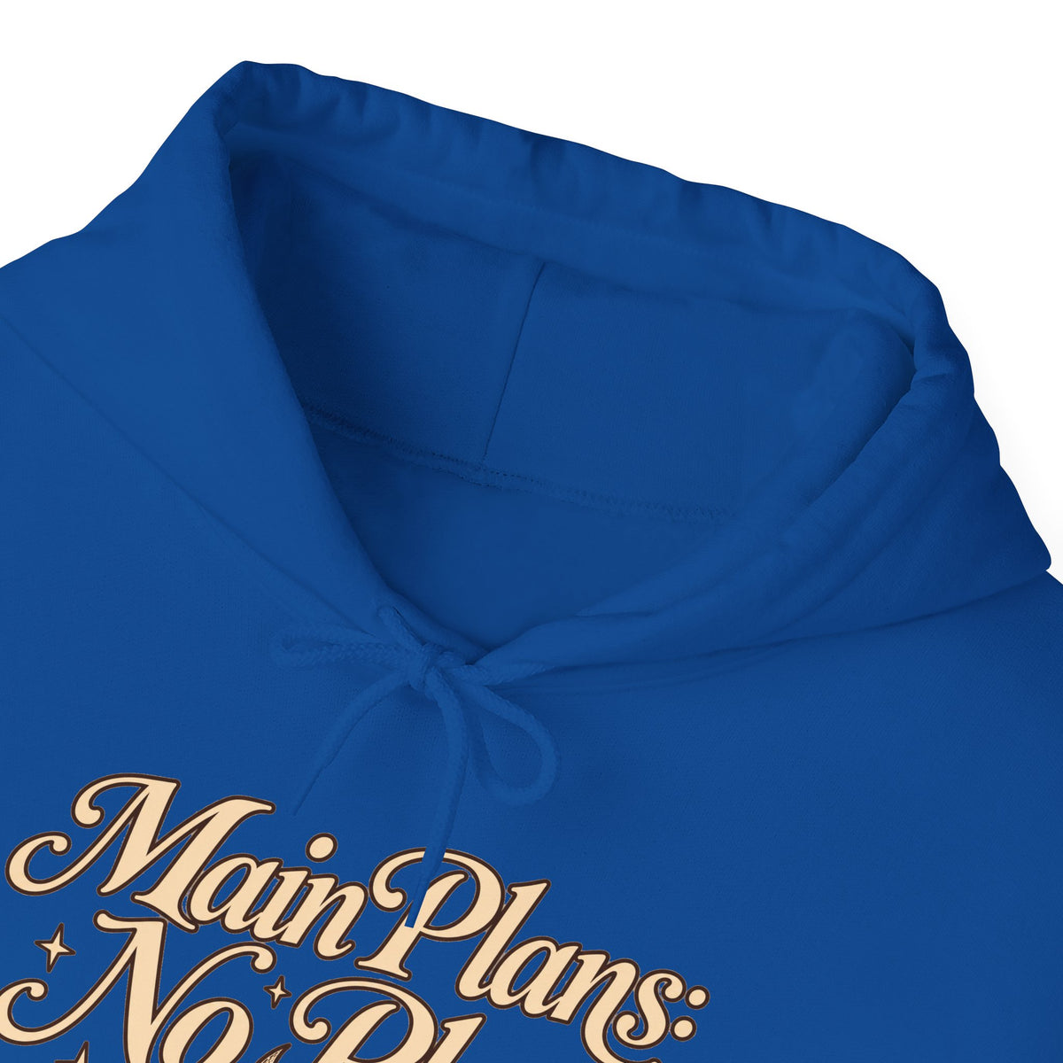 Main Plans No Plans Hoodie — Cozy Retro Graphic Pullover