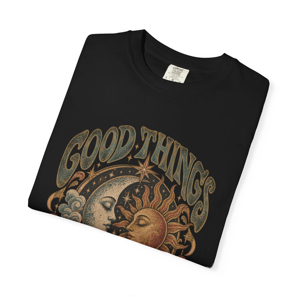 Good Things Take Time Tee — Vintage Sun & Moon Graphic T-Shirt
