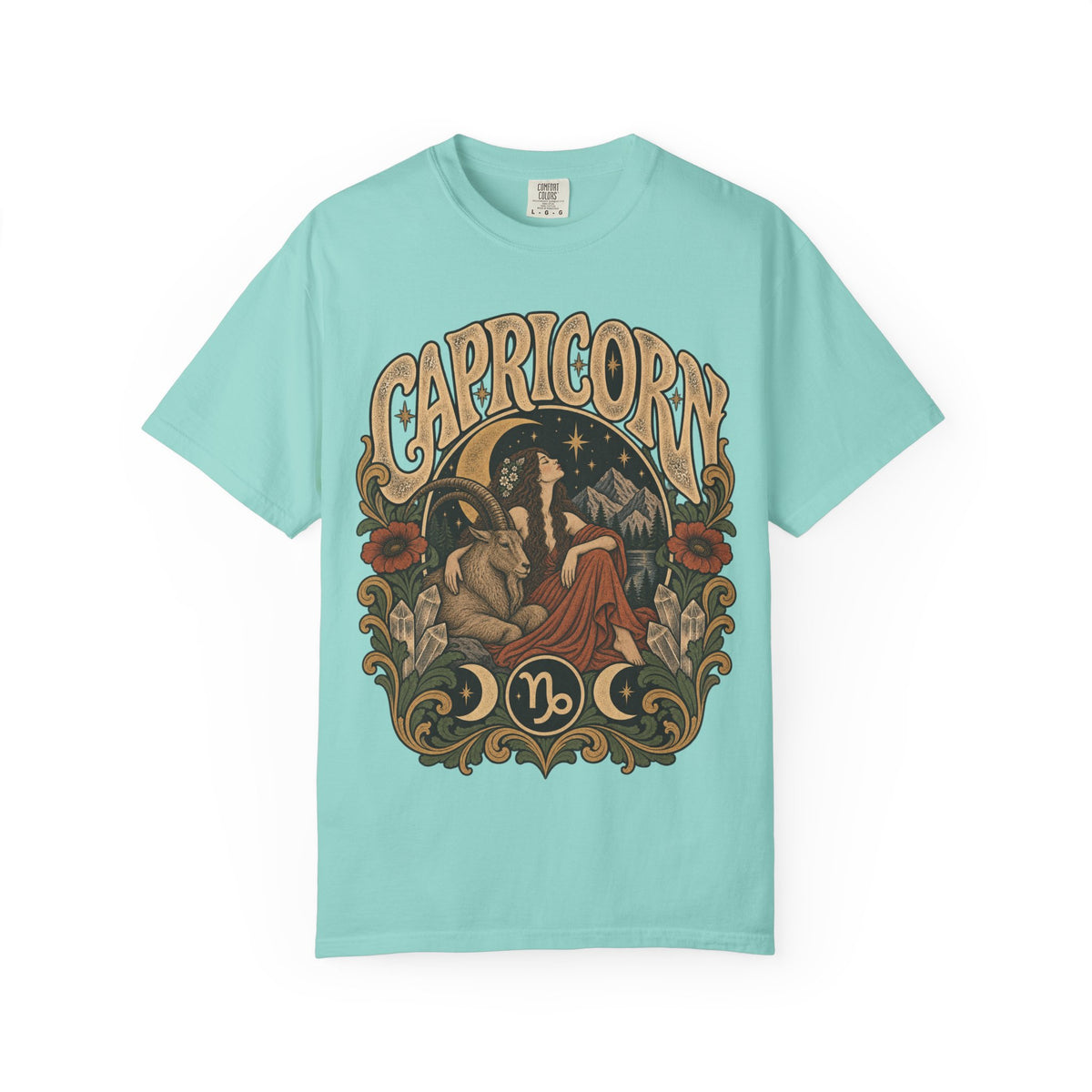 Vintage Capricorn Zodiac Tee — Retro Celestial Astrology T-Shirt