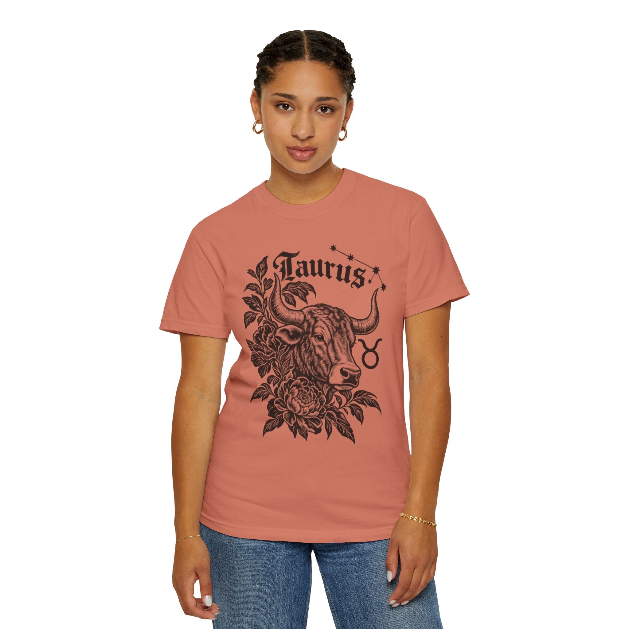 Taurus Zodiac T-Shirt — Floral Bull Astrology Tee