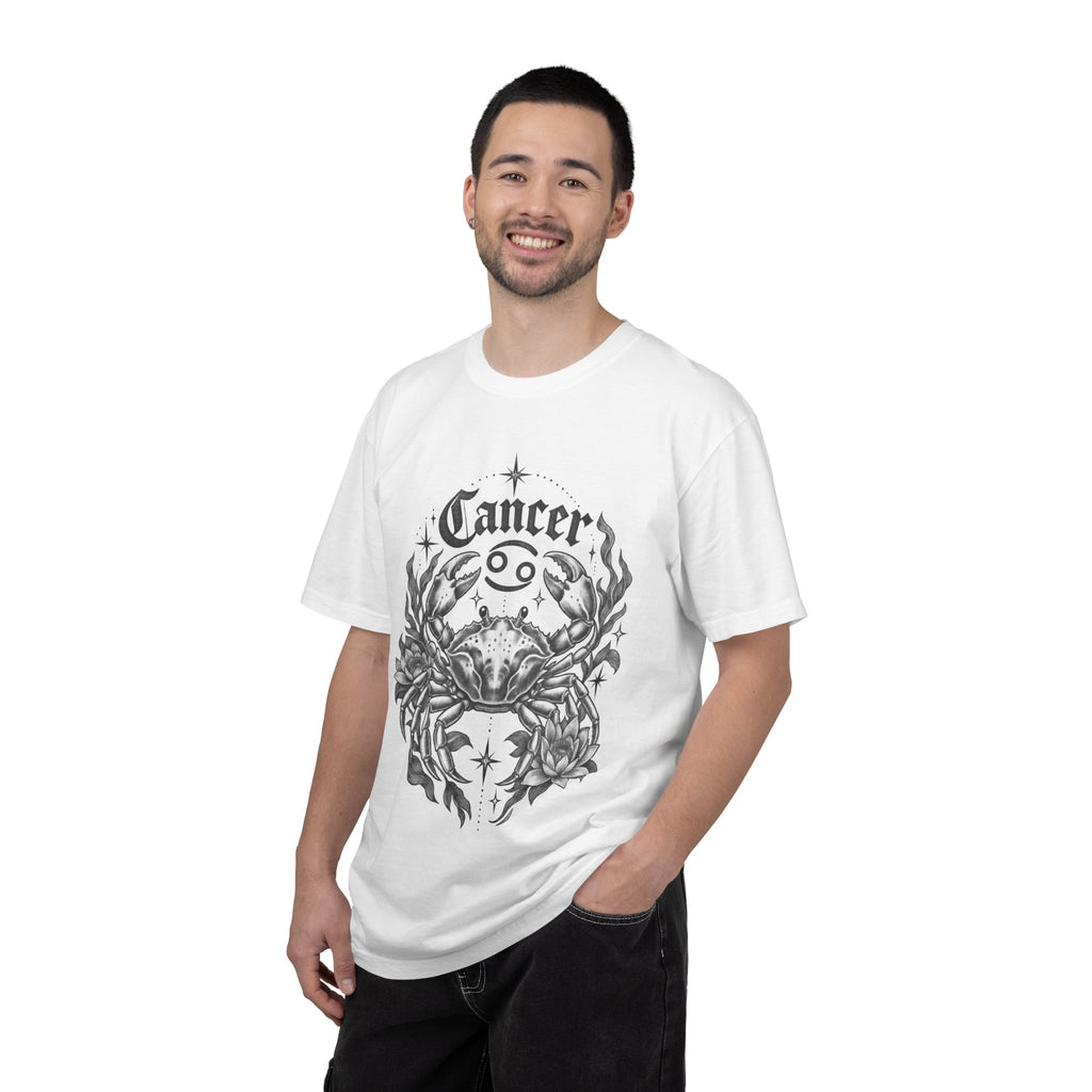 Cancer Zodiac T-Shirt — Floral Crab Astrology Tee