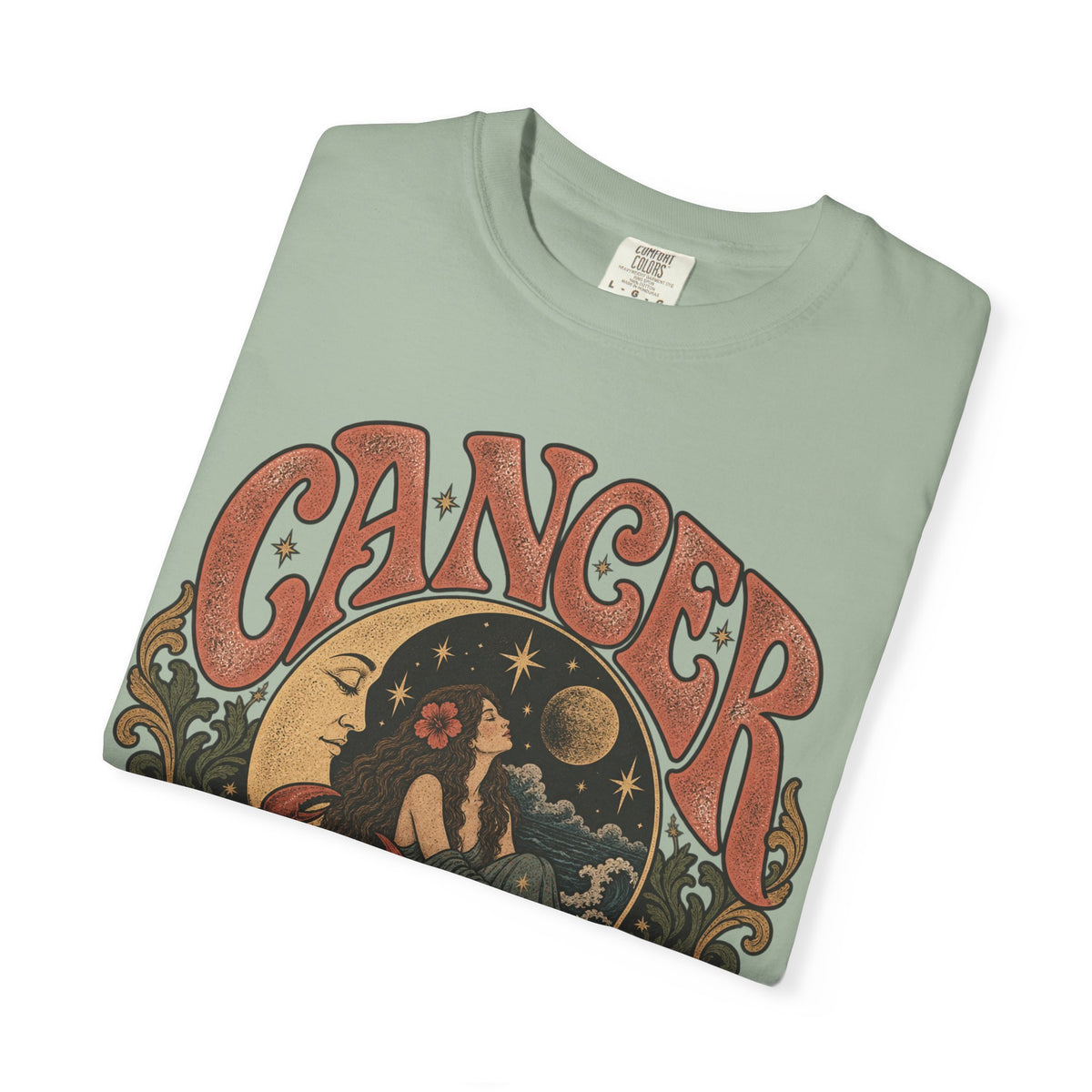 Cancer Zodiac T‑Shirt — Vintage Astrology Tee (Cancer Zodiac Sign)