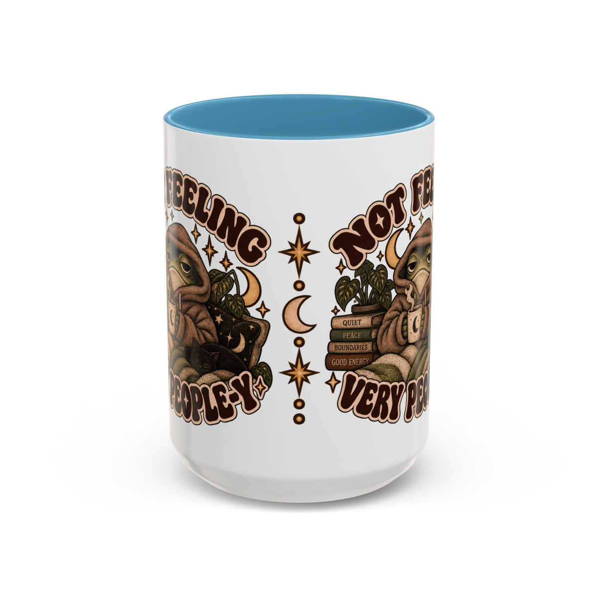 Not Feeling Very Peopley Mug — Cozy Frog Introvert Ceramic Coffee Mug