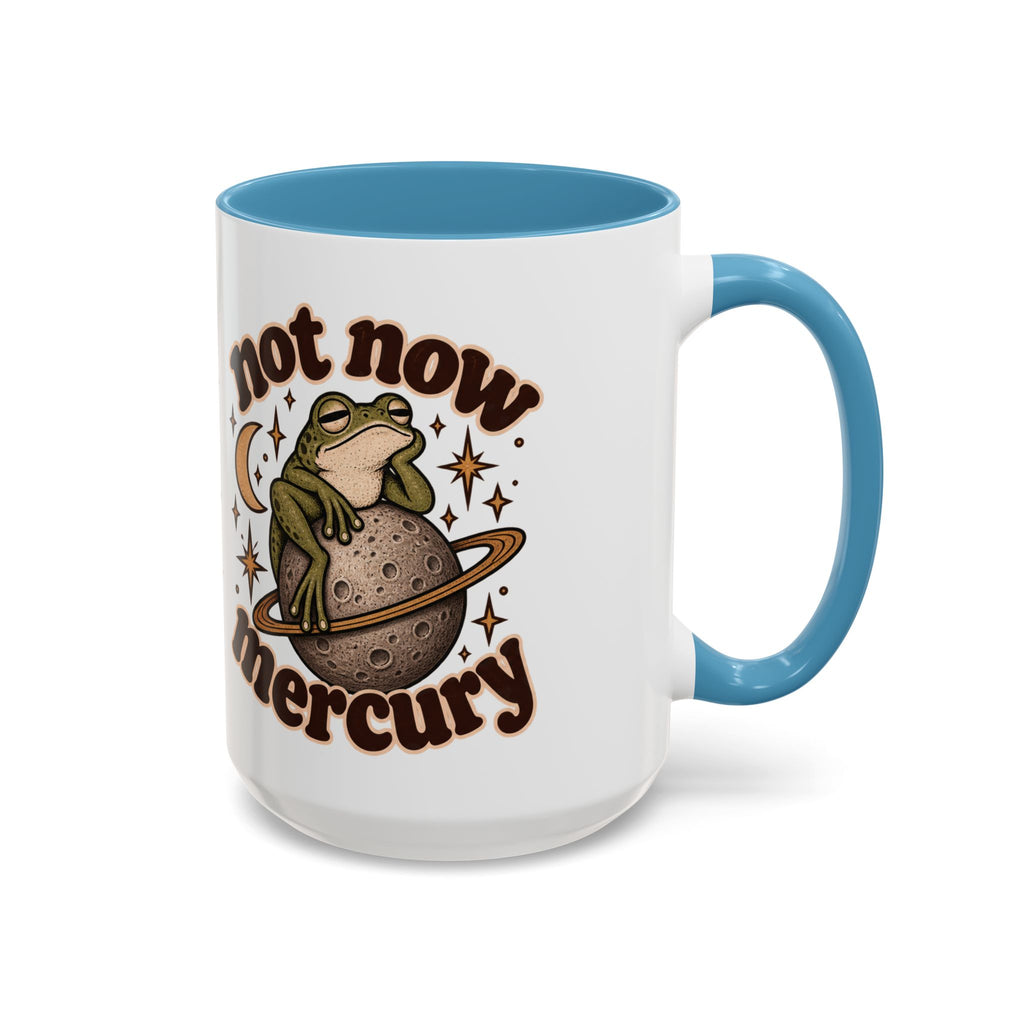 Not Now Mercury Mug — Retro Frog & Planet Ceramic Coffee Mug