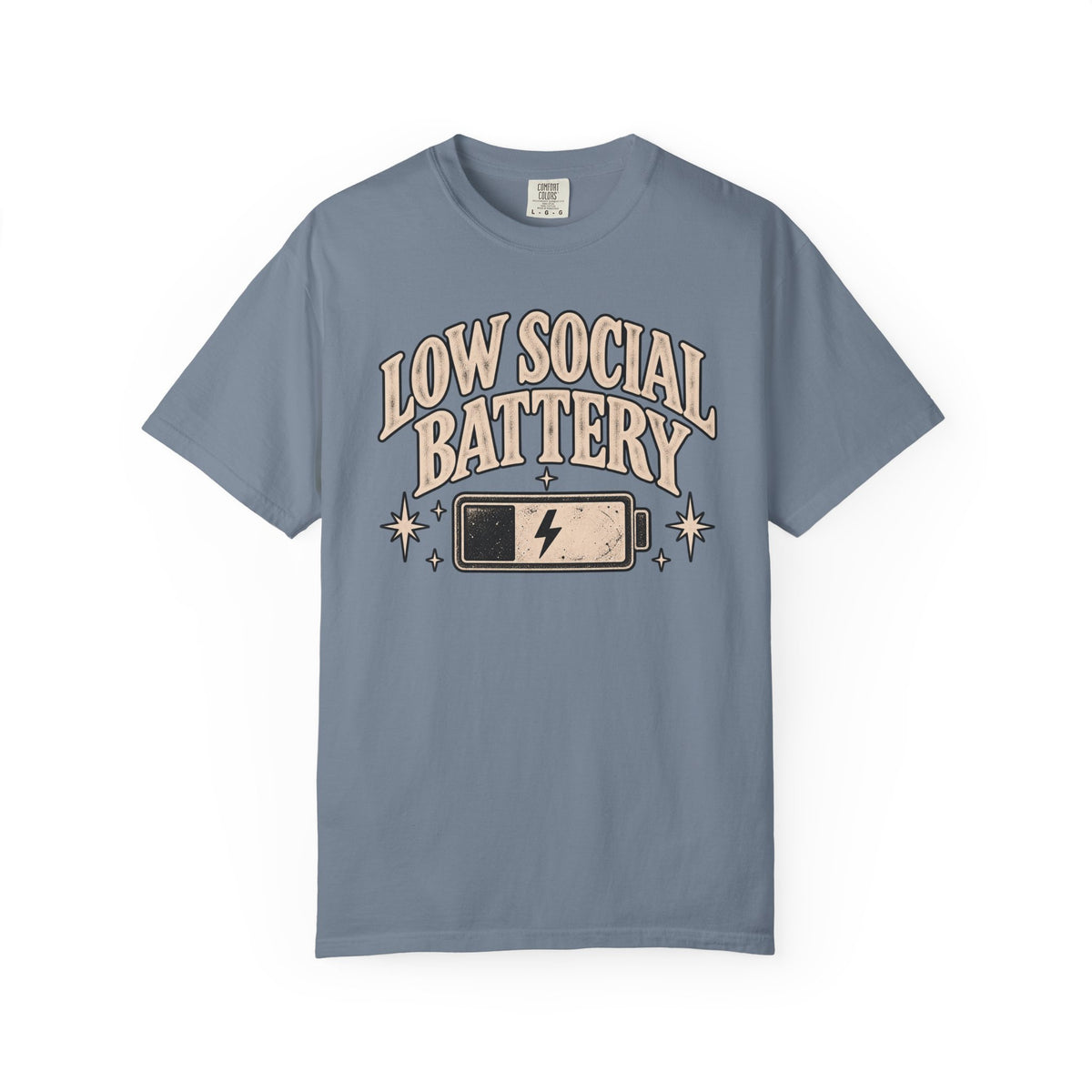 Low Social Battery Tee — Funny Introvert Graphic T-Shirt