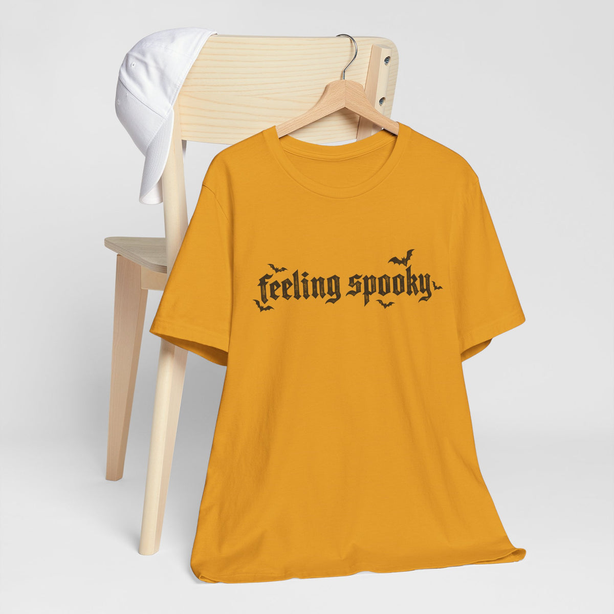 Feeling Spooky T-Shirt — Gothic Halloween Tee with Bats