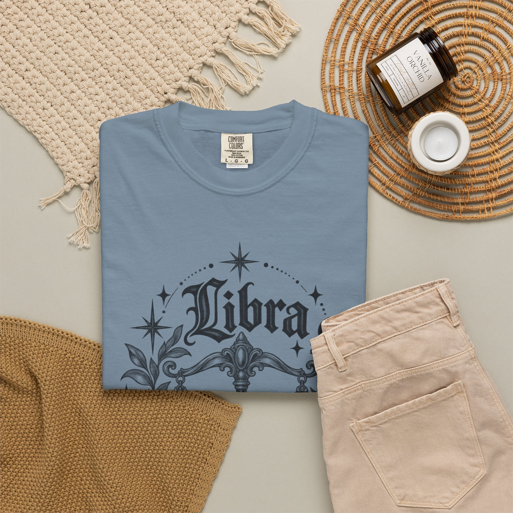 Libra Zodiac Scales T-Shirt — Astrological Sign Graphic Tee