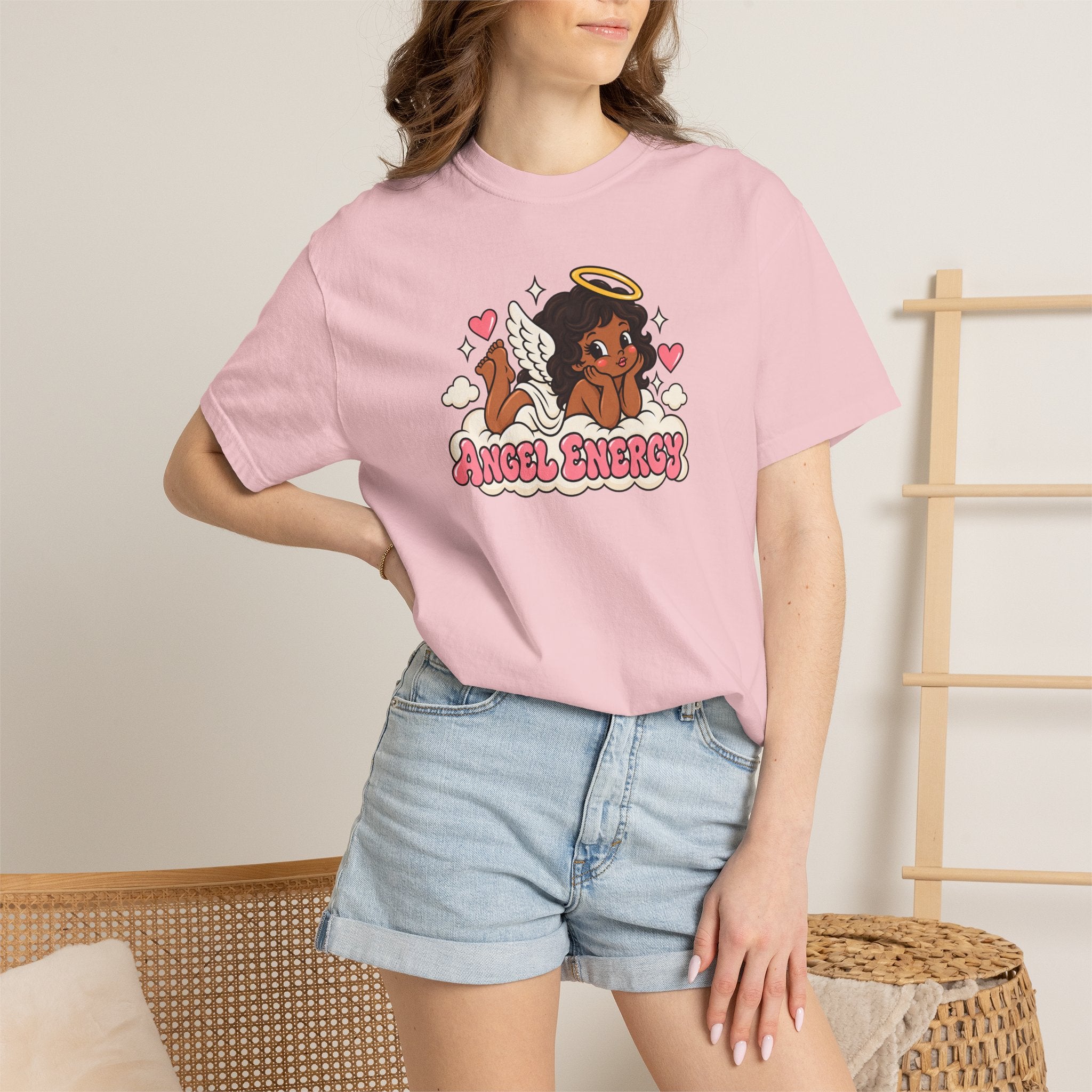 Angel Energy T-Shirt — Cute Retro Angel Graphic Tee