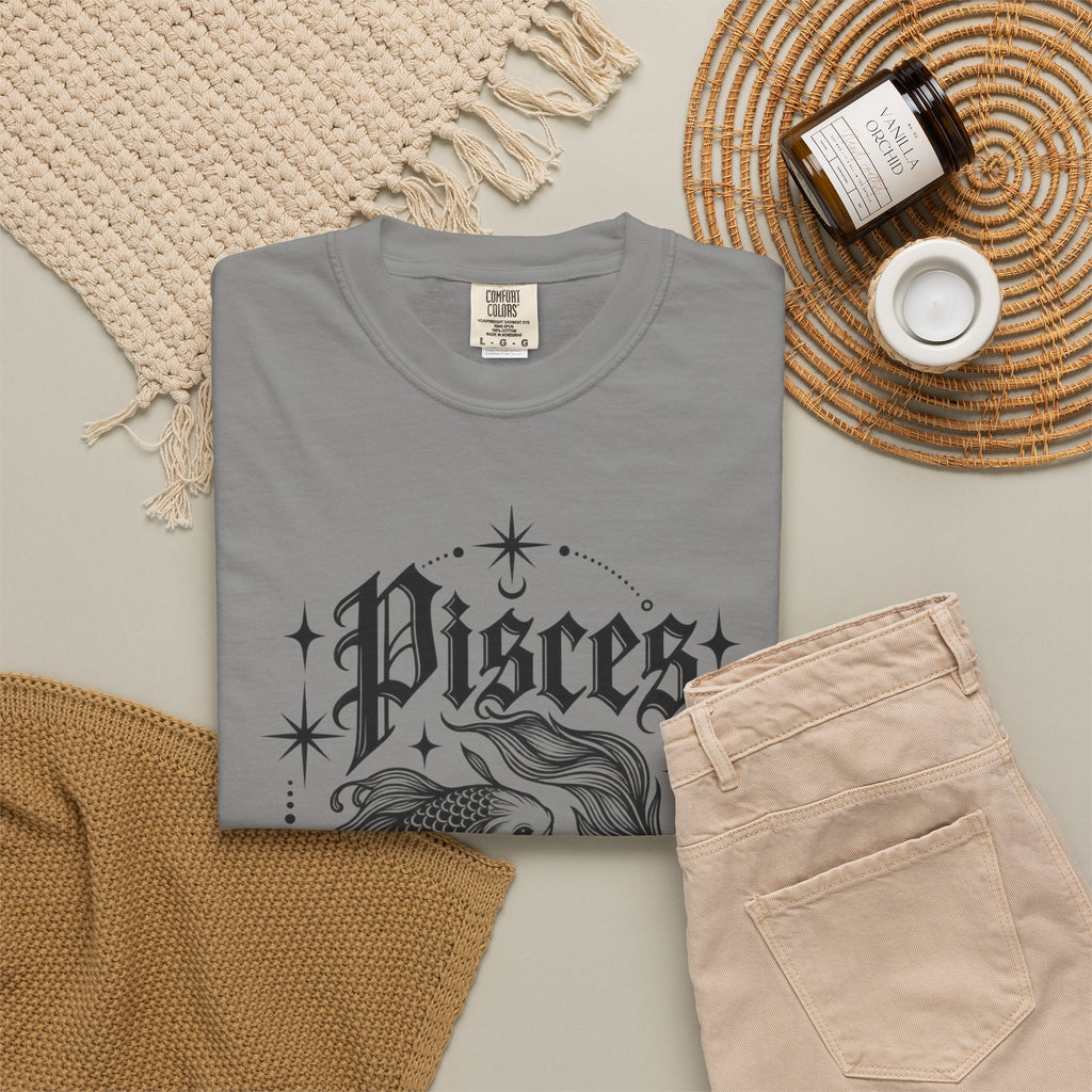 Pisces Zodiac T-Shirt — Vintage Fish Astrology Tee