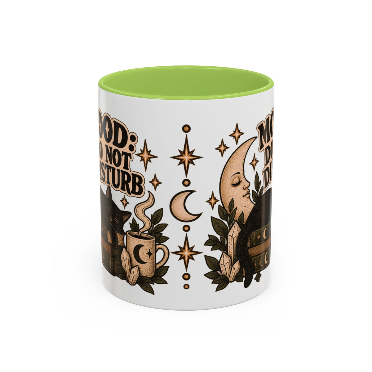 Mood: Do Not Disturb Mug — Sleepy Cat & Moon Ceramic Coffee Mug