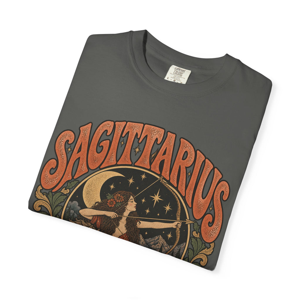 Sagittarius Zodiac T-Shirt — Retro Astrology Archer Design