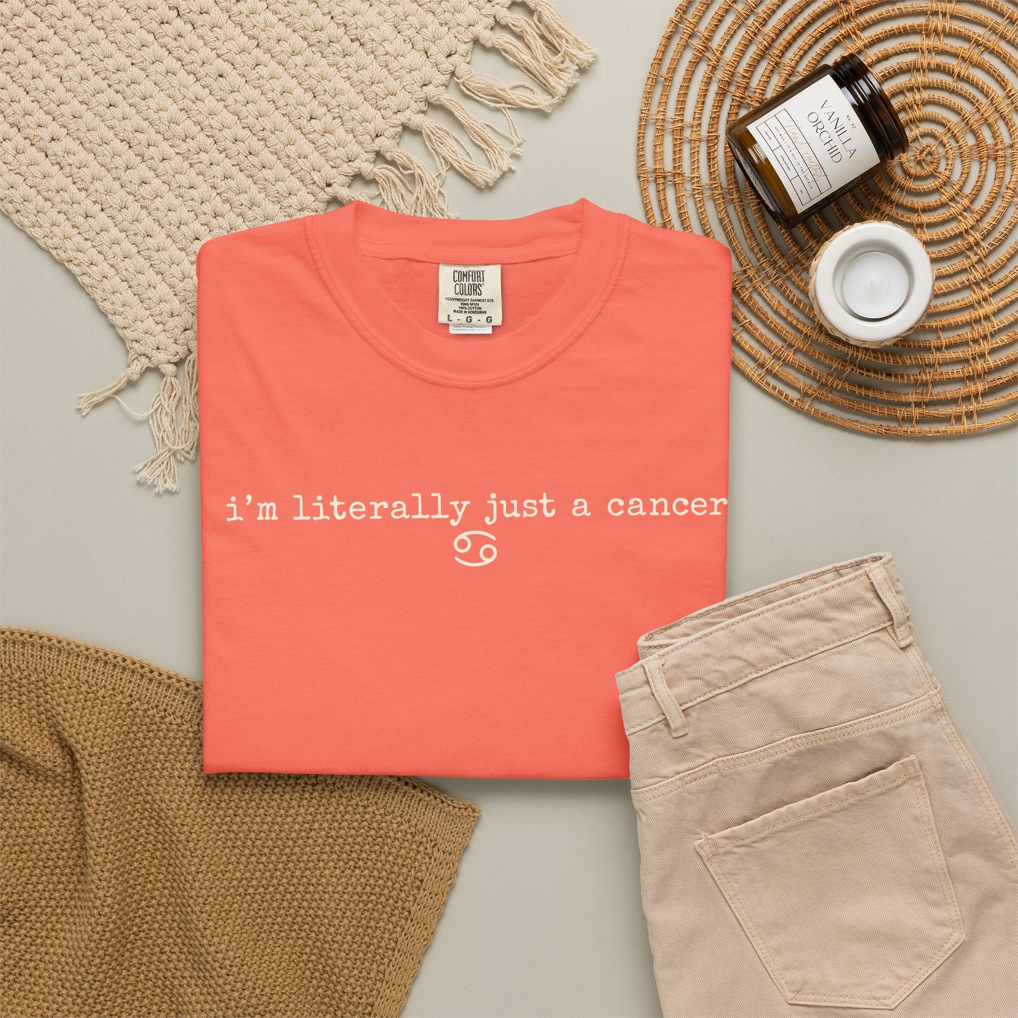 "I'm Literally Just a Cancer" Zodiac Tee