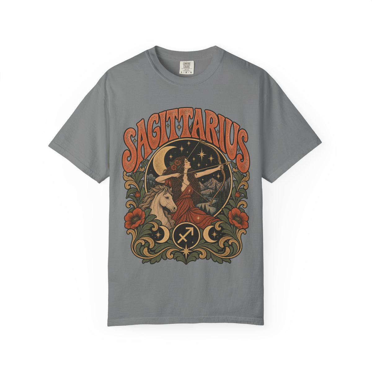 Sagittarius Zodiac T-Shirt — Retro Astrology Archer Design