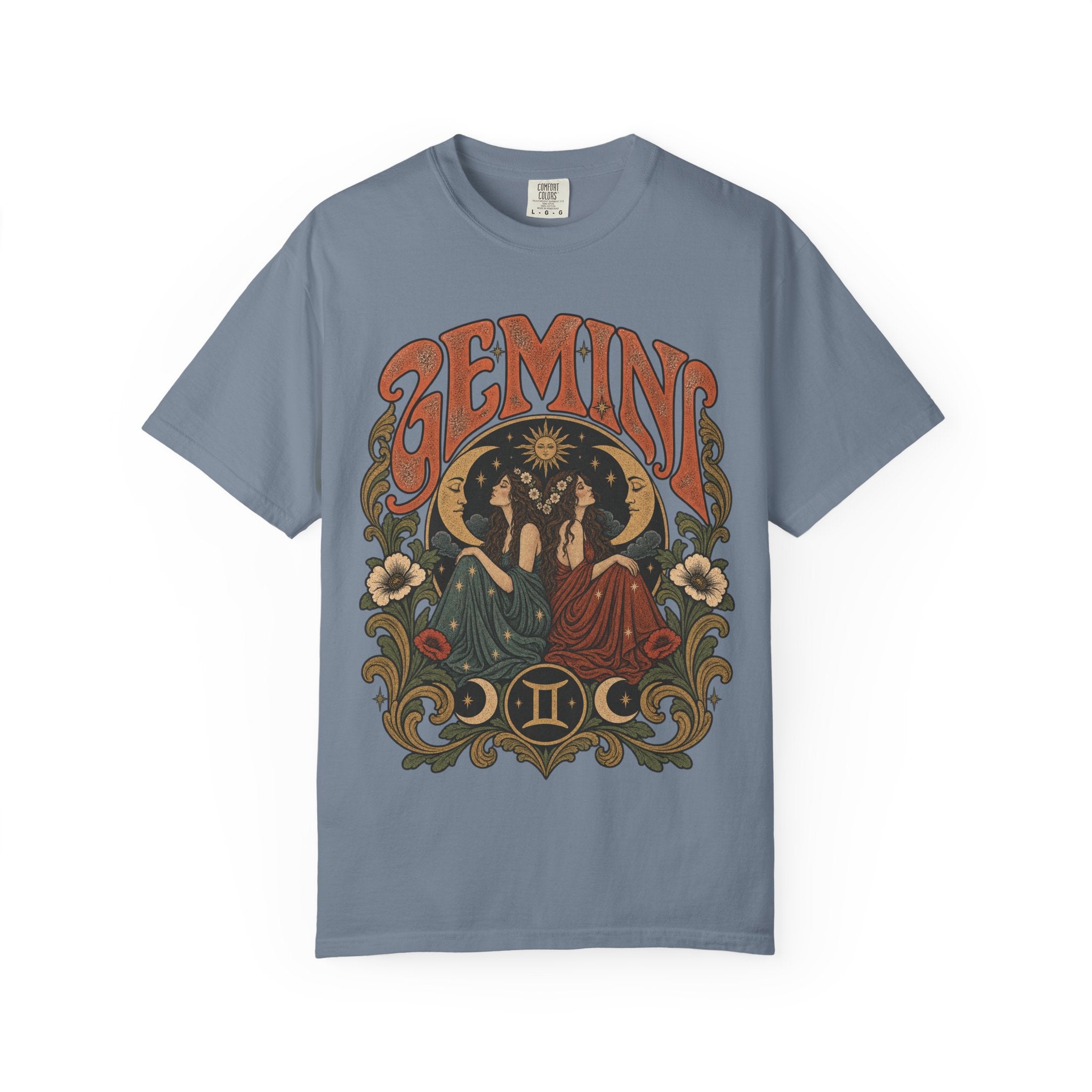 Gemini Zodiac T-Shirt — Vintage Astrological Graphic Tee