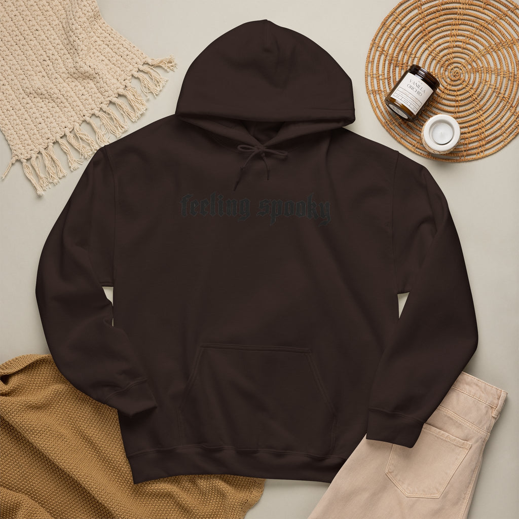 Feeling Spooky Hoodie - Gothic Script Halloween Sweatshirt