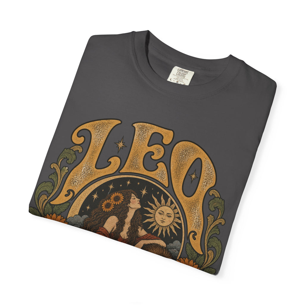Leo Zodiac T-Shirt — Vintage Astrology Lion Graphic