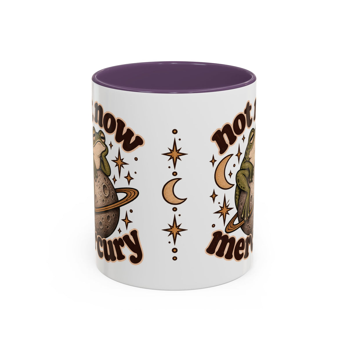 Not Now Mercury Mug — Retro Frog & Planet Ceramic Coffee Mug