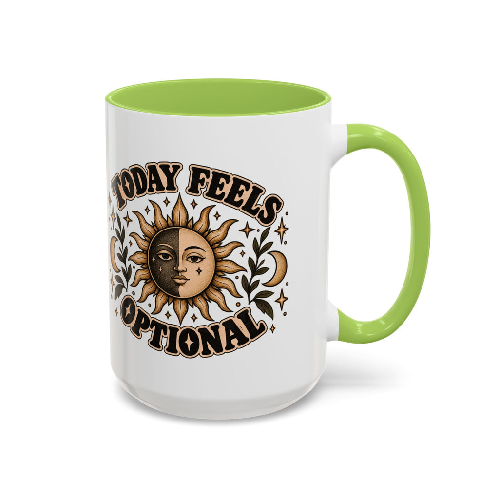 Today Feels Optional Mug — Vintage Sun & Moon Ceramic Coffee Mug