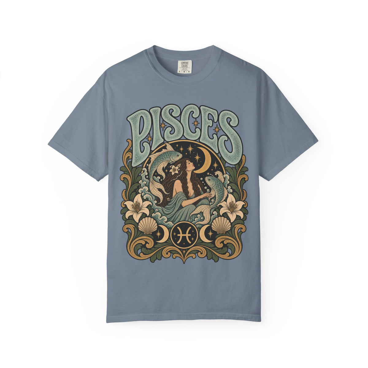 Vintage Pisces Zodiac Tee — Retro Celestial Astrology T-Shirt