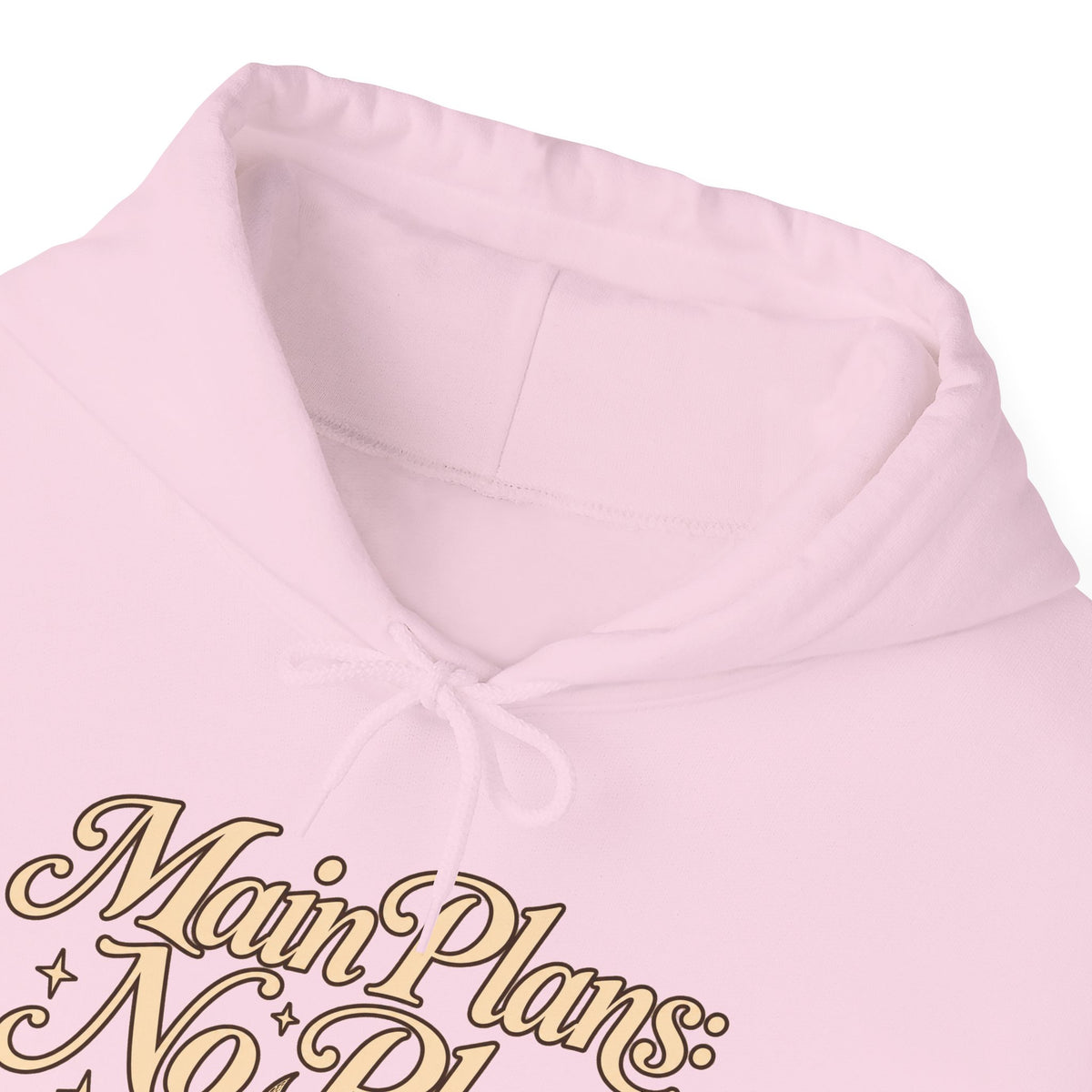 Main Plans No Plans Hoodie — Cozy Retro Graphic Pullover