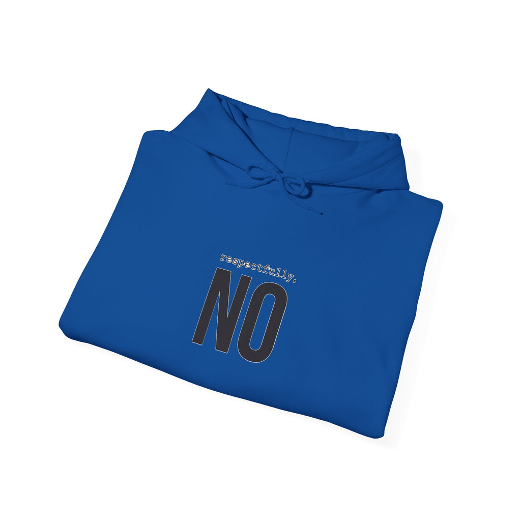 NO Minimal Grumpy Humor Hoodie | Deadpan Text, Introvert Humor