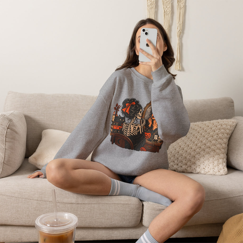 Skeleton Makeup Sweatshirt