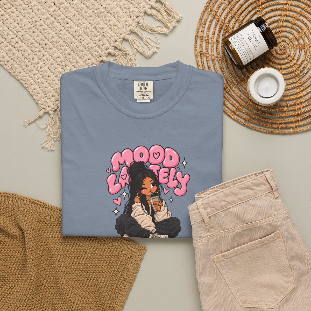 Mood Lovely T-Shirt — Cute Cartoon Girl Graphic Tee