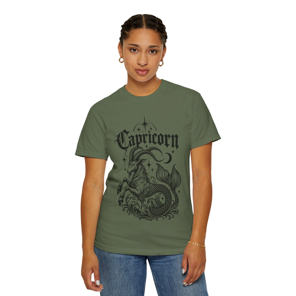 Capricorn Zodiac T-Shirt — Mystical Goat-Fish Astrology Tee
