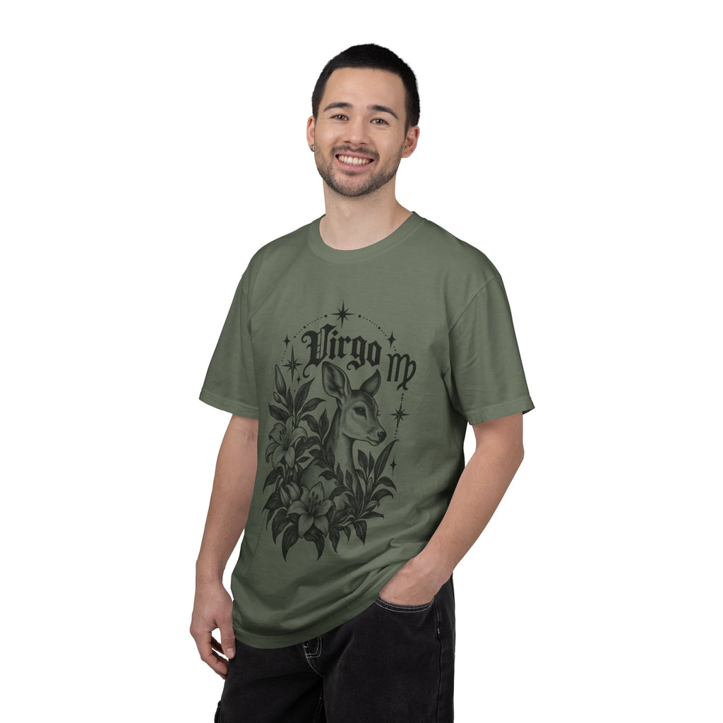Virgo Zodiac T-Shirt — 'Virgo ' Floral Deer Astrology Tee