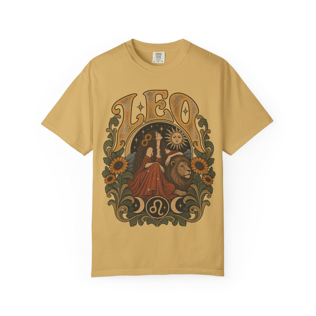 Leo Zodiac T-Shirt — Vintage Astrology Lion Graphic