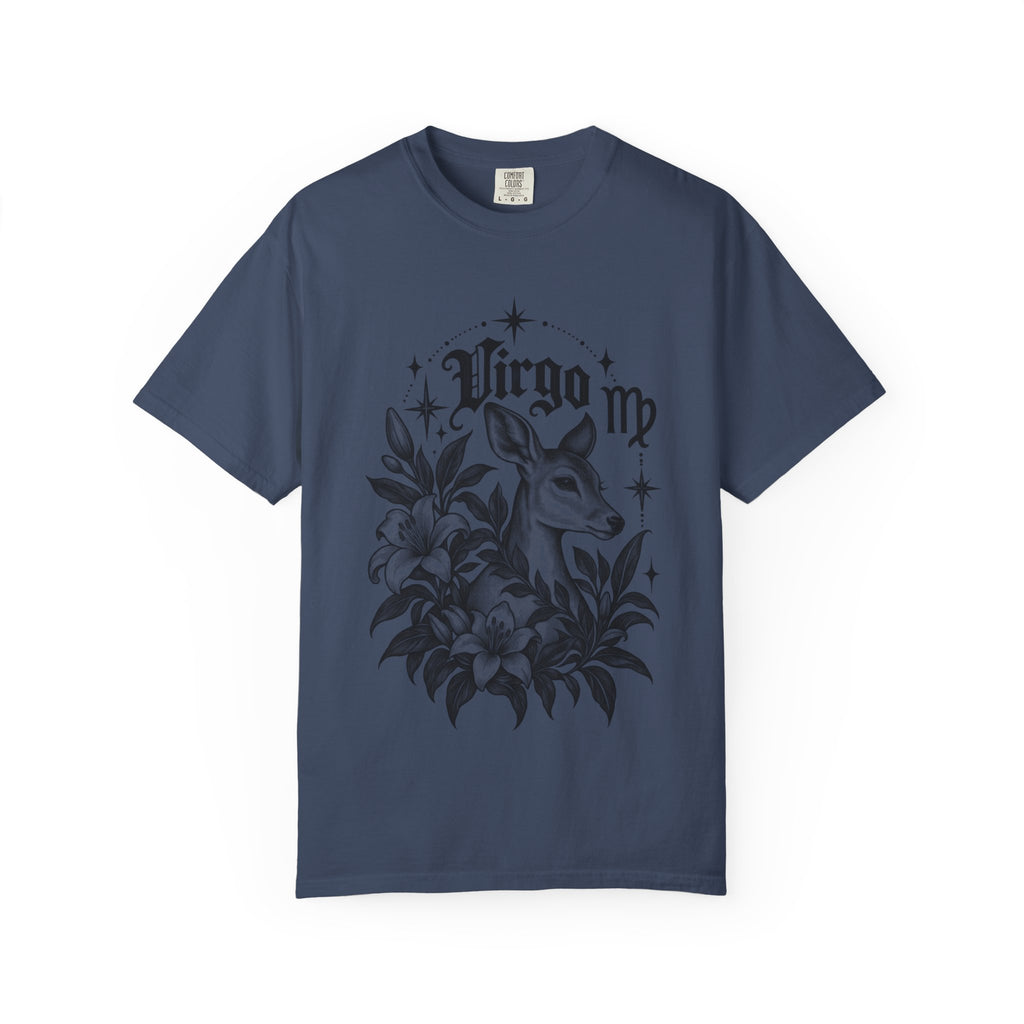 Virgo Zodiac T-Shirt — 'Virgo ' Floral Deer Astrology Tee