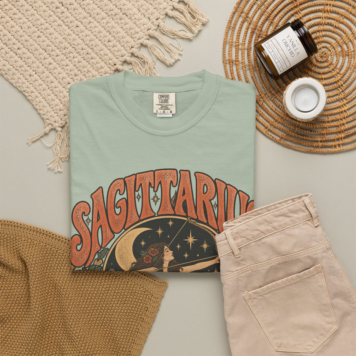 Sagittarius Zodiac T-Shirt — Retro Astrology Archer Design