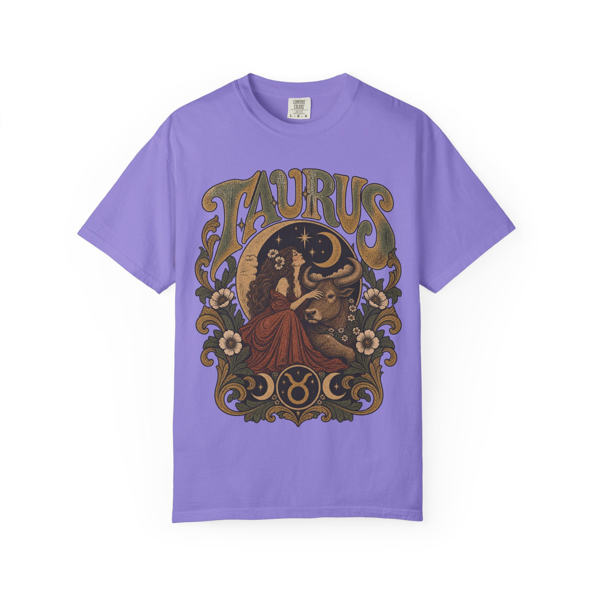 Taurus Zodiac T‑Shirt — Vintage Astrological Bull Graphic