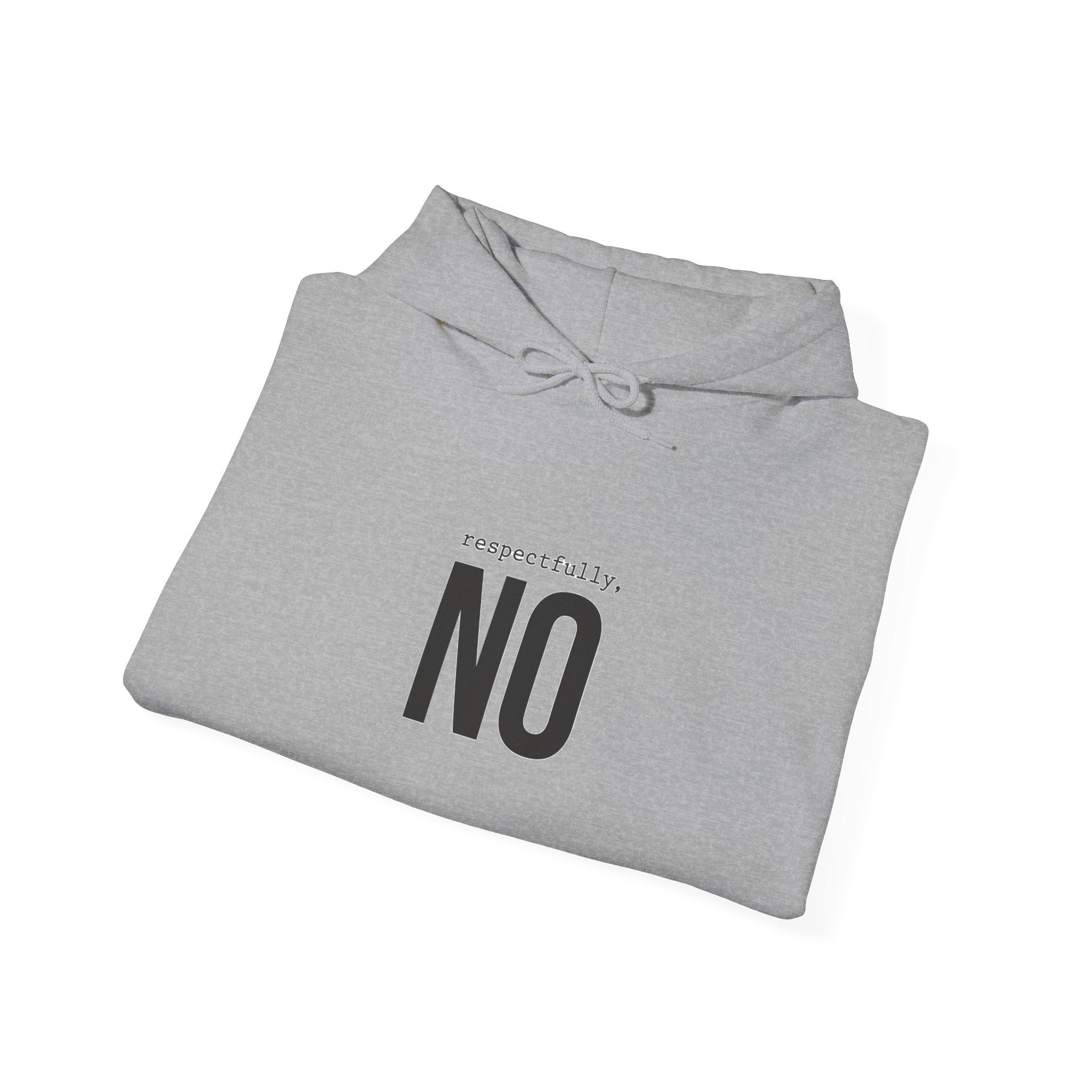 NO Minimal Grumpy Humor Hoodie | Deadpan Text, Introvert Humor