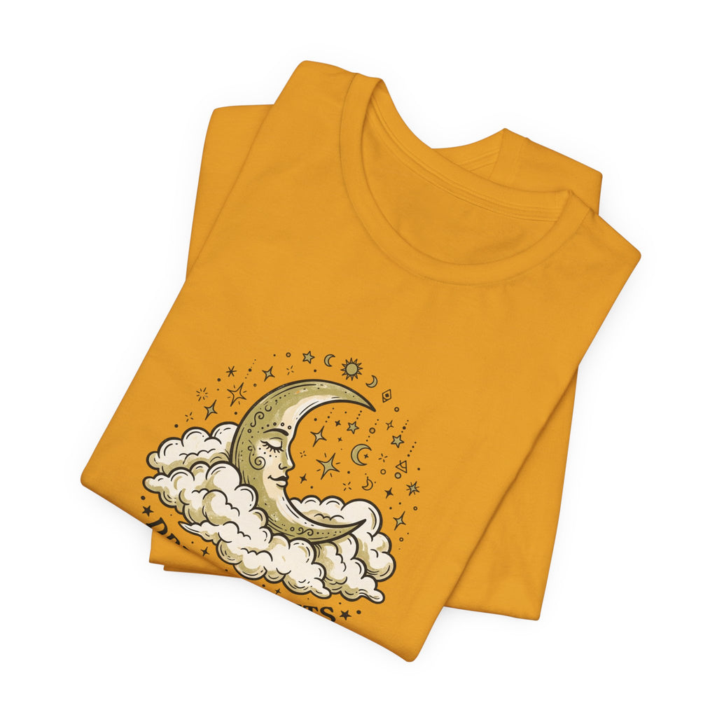 Dreamy Nights Moon Tee — Vintage Crescent Moon & Clouds Shirt