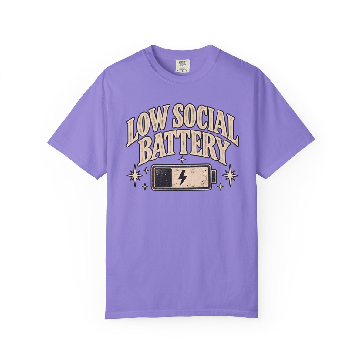 Low Social Battery Tee — Funny Introvert Graphic T-Shirt