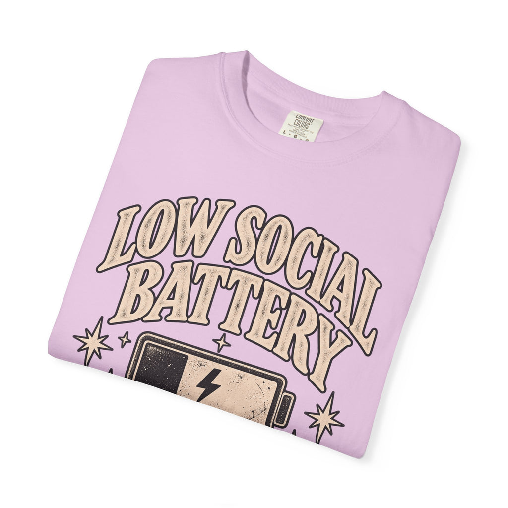 Low Social Battery Tee — Funny Introvert Graphic T-Shirt