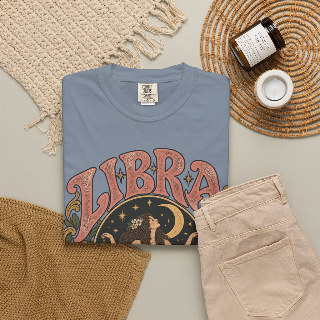 T-Shirt — Libra Vintage Zodiac Graphic Tee