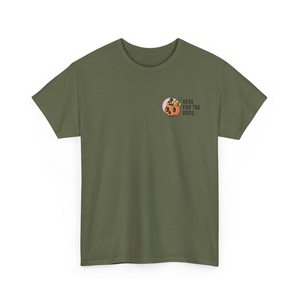 Here for the Boos Halloween T‑Shirt — Cute Boo Crew Graphic Tee